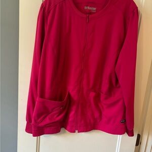 Grey's Anatomy Hot Pink Zip-Up  scub Jacket XL